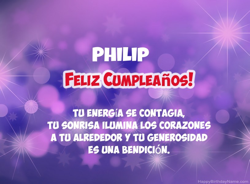 Hermosas imágenes para el feliz cumpleaños de Philip