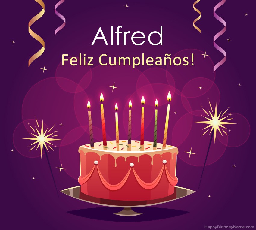 Saludos graciosos para feliz cumpleaños Alfred fotos
