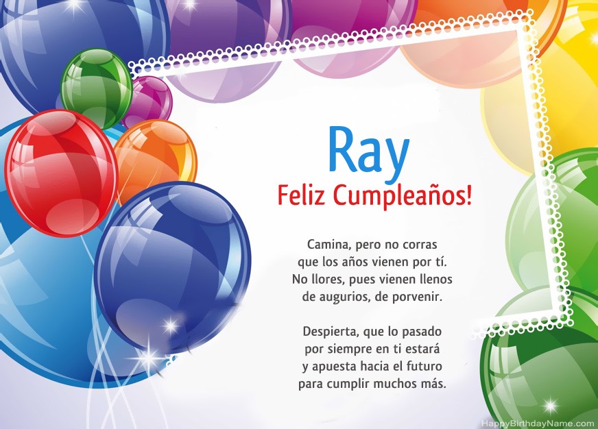 Feliz Cumpleaños Ray! Feliz Cumpleaños Ray!