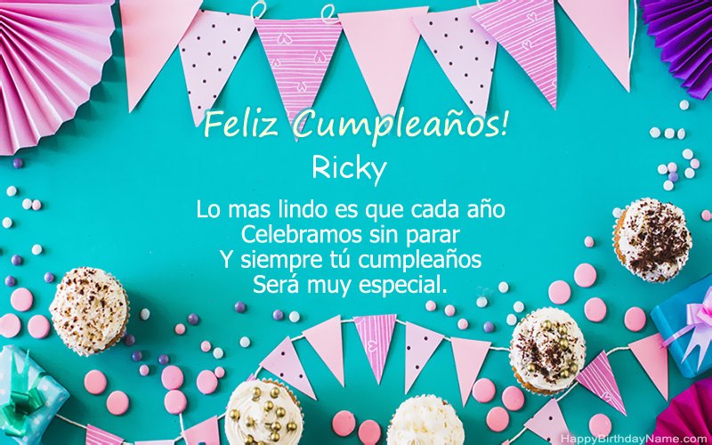 Feliz cumpleaños Ricky, bellas imágenes