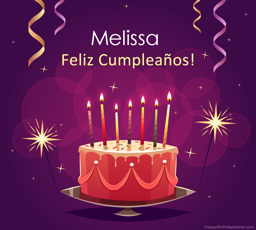 Saludos graciosos para feliz cumpleaños Melissa fotos