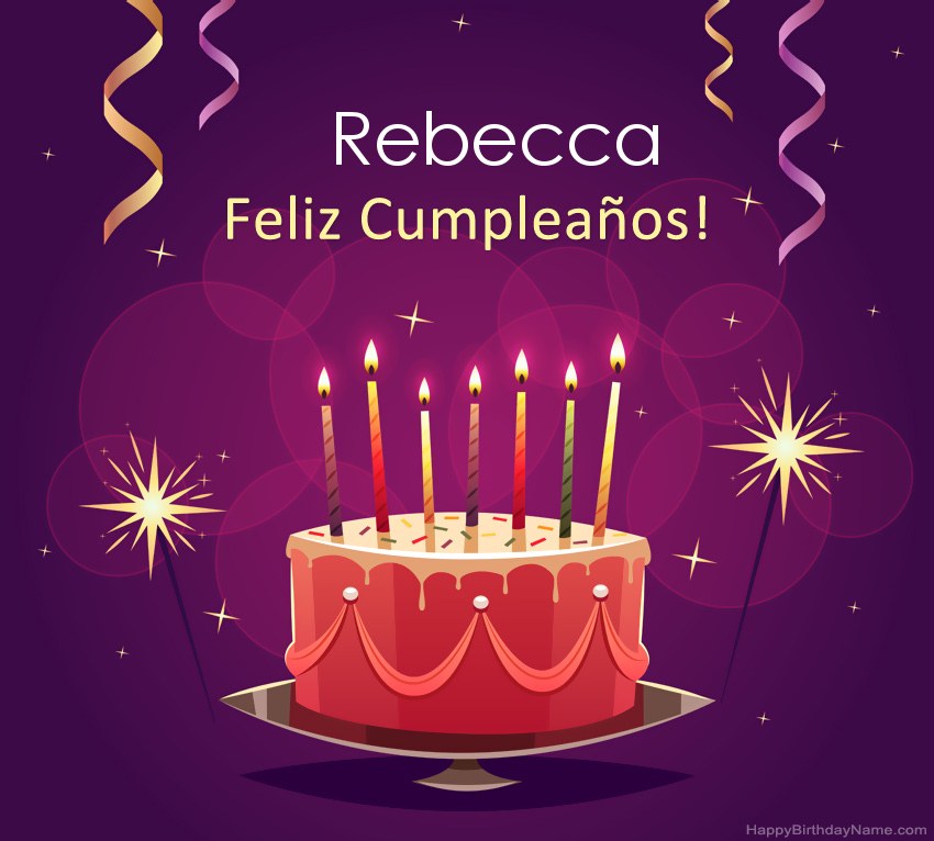 Saludos graciosos para feliz cumpleaños Rebecca fotos