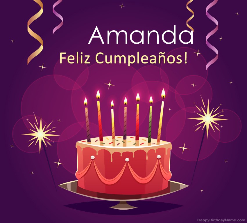 Saludos graciosos para feliz cumpleaños Amanda fotos