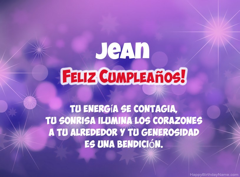 Hermosas imágenes para el feliz cumpleaños de Jean