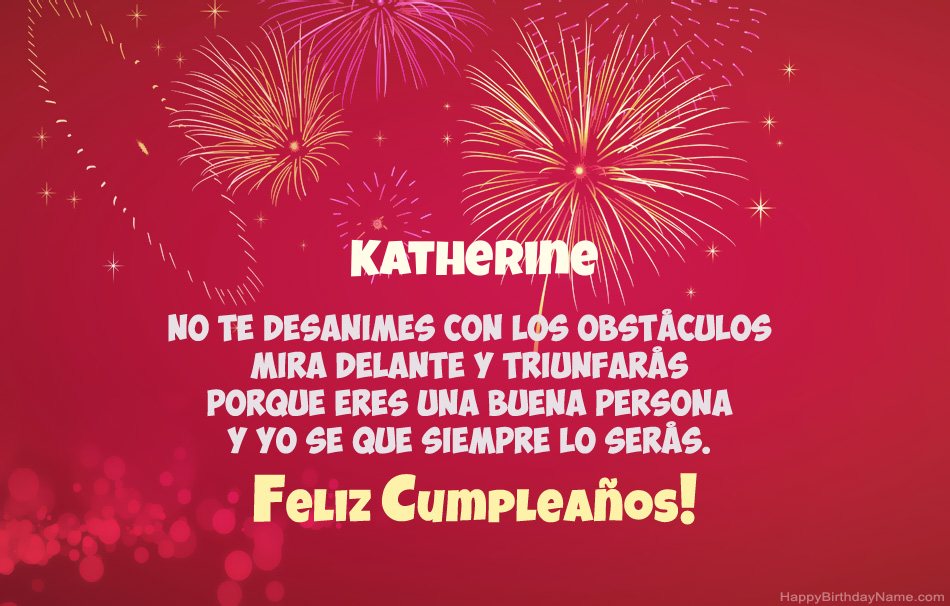 Feliz cumpleaños Katherine, hermosos poemas Feliz cumpleaños Katherine, hermosos poemas