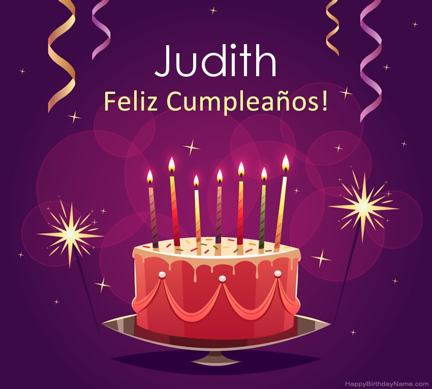 Saludos graciosos para feliz cumpleaños Judith fotos