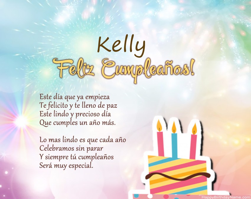 Feliz cumpleaños Kelly en verso Feliz cumpleaños Kelly en verso