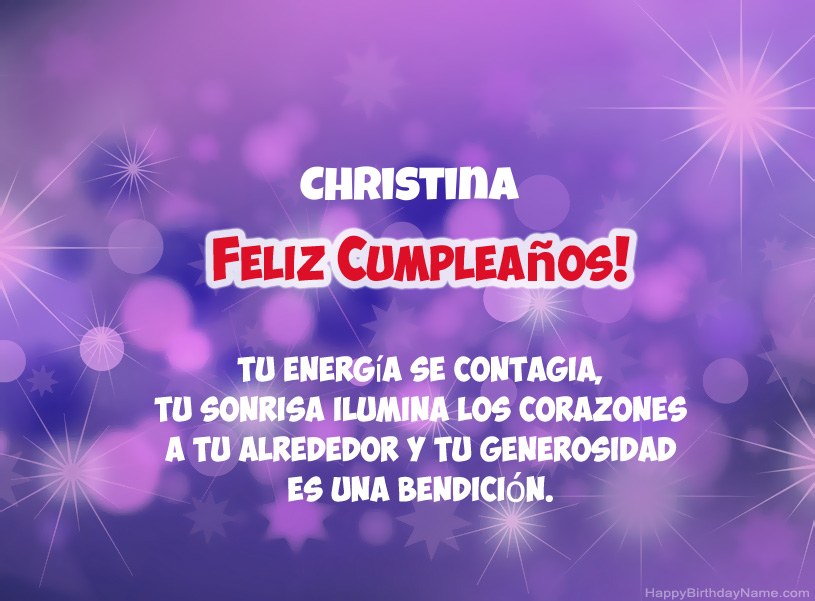 Hermosas imágenes para el feliz cumpleaños de Christina