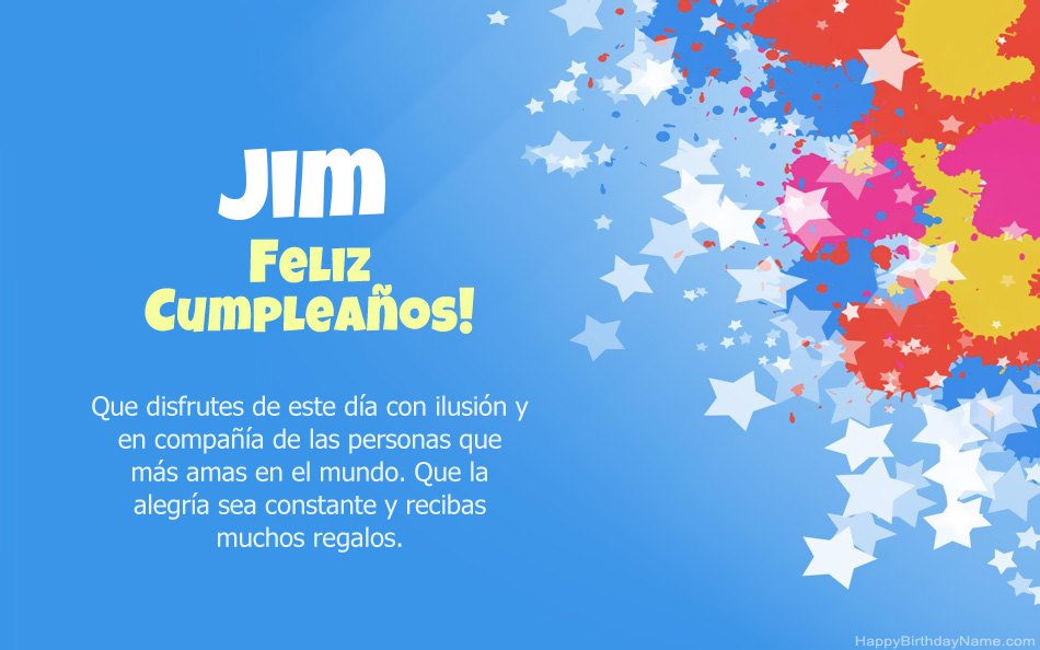 Felicitaciones por el cumpleaños de Jim