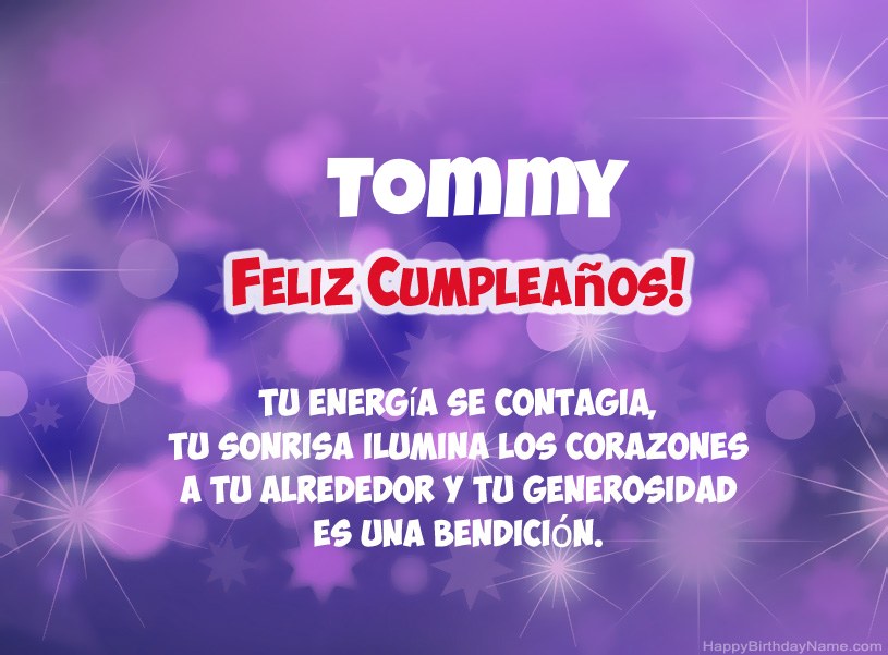 Hermosas imágenes para el feliz cumpleaños de Tommy