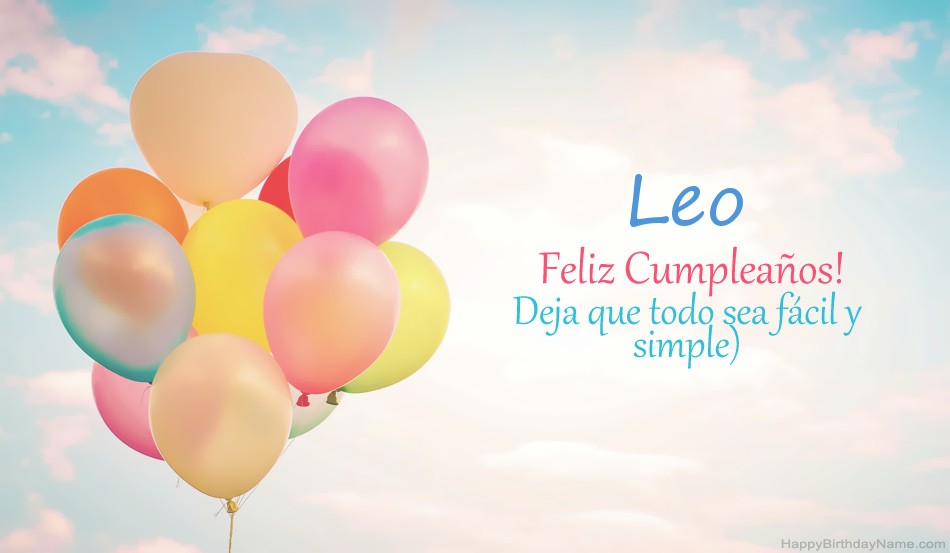 Imágenes de feliz cumpleaños Leo