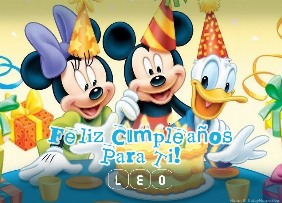 Saludos de cumpleaños infantiles para Leo