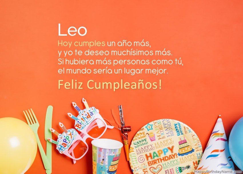 Tarjetas de feliz cumpleaños para Leo