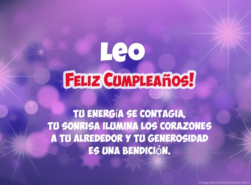 Hermosas imágenes para el feliz cumpleaños de Leo