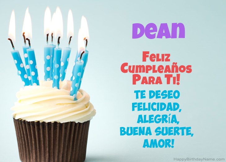 Felicitaciones por el feliz cumpleaños de Dean