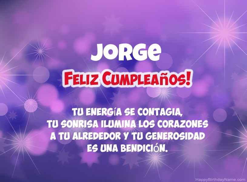 Hermosas imágenes para el feliz cumpleaños de Jorge
