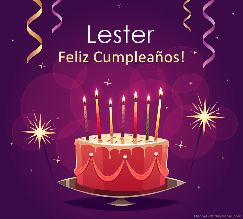 Saludos graciosos para feliz cumpleaños Lester fotos