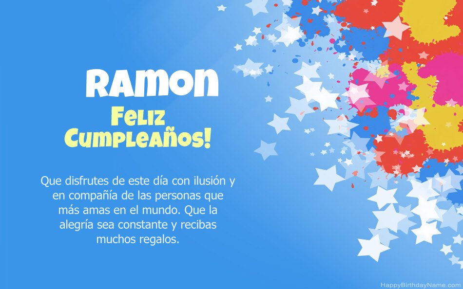 Felicitaciones por el cumpleaños de Ramon