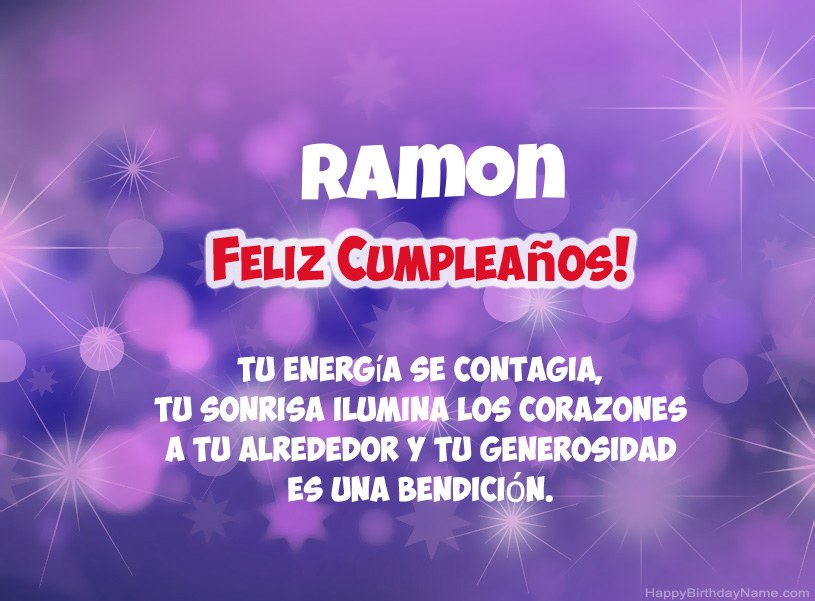 Hermosas imágenes para el feliz cumpleaños de Ramon