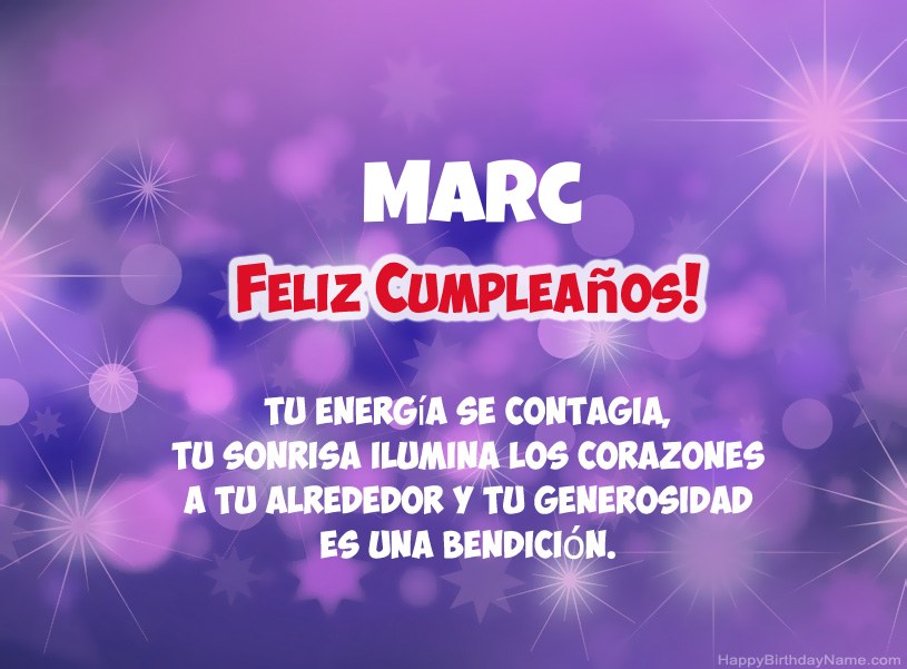 Hermosas imágenes para el feliz cumpleaños de Marc