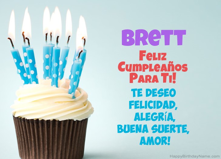 Felicitaciones por el feliz cumpleaños de Brett