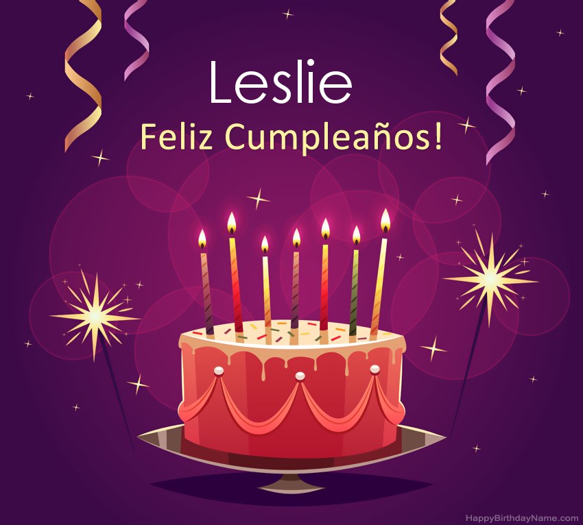 Saludos graciosos para feliz cumpleaños Leslie fotos