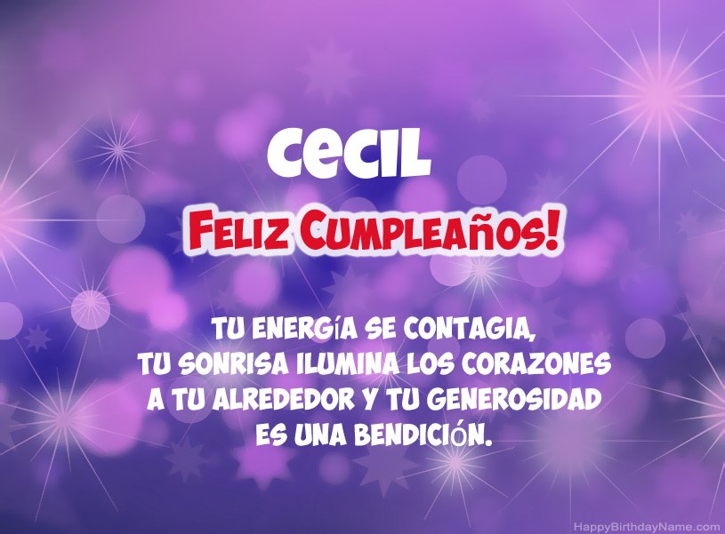 Hermosas imágenes para el feliz cumpleaños de Cecil