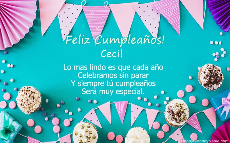 Feliz cumpleaños Cecil, bellas imágenes