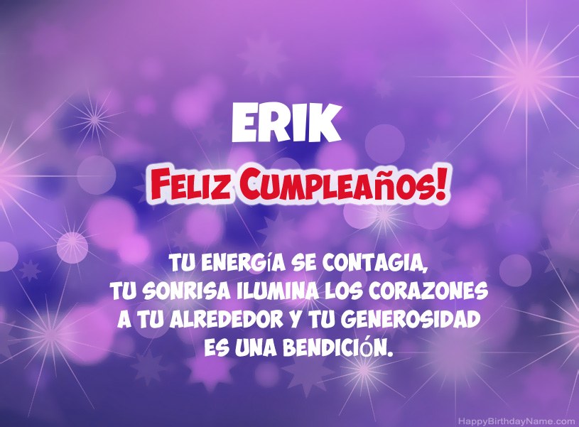 Hermosas imágenes para el feliz cumpleaños de Erik