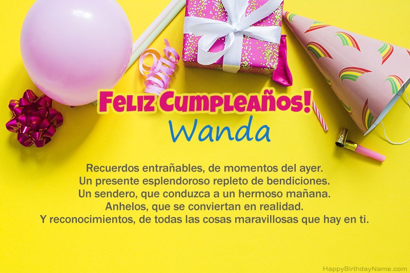 Feliz cumpleaños Wanda en prosa Feliz cumpleaños Wanda en prosa