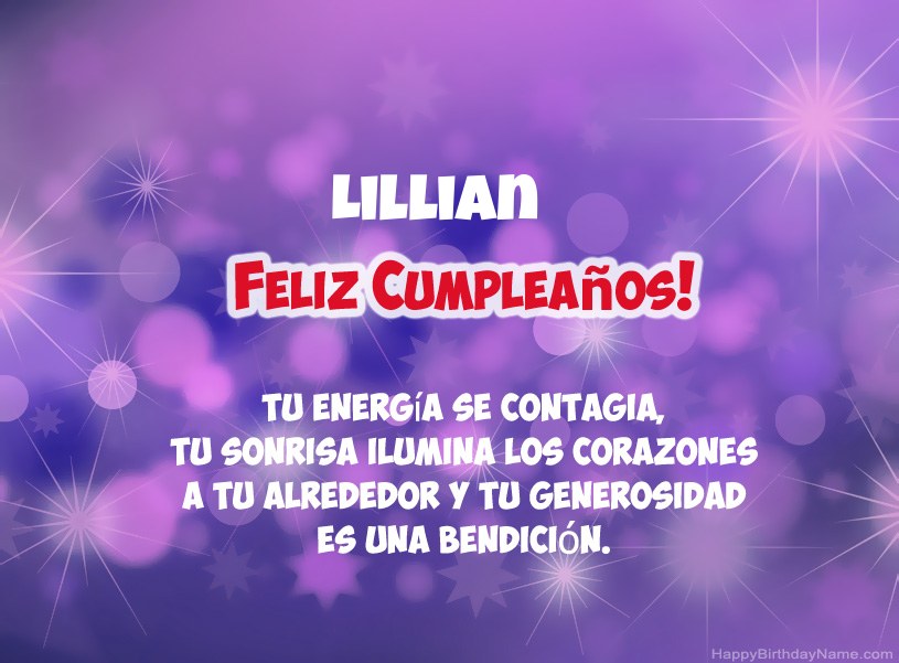 Hermosas imágenes para el feliz cumpleaños de Lillian