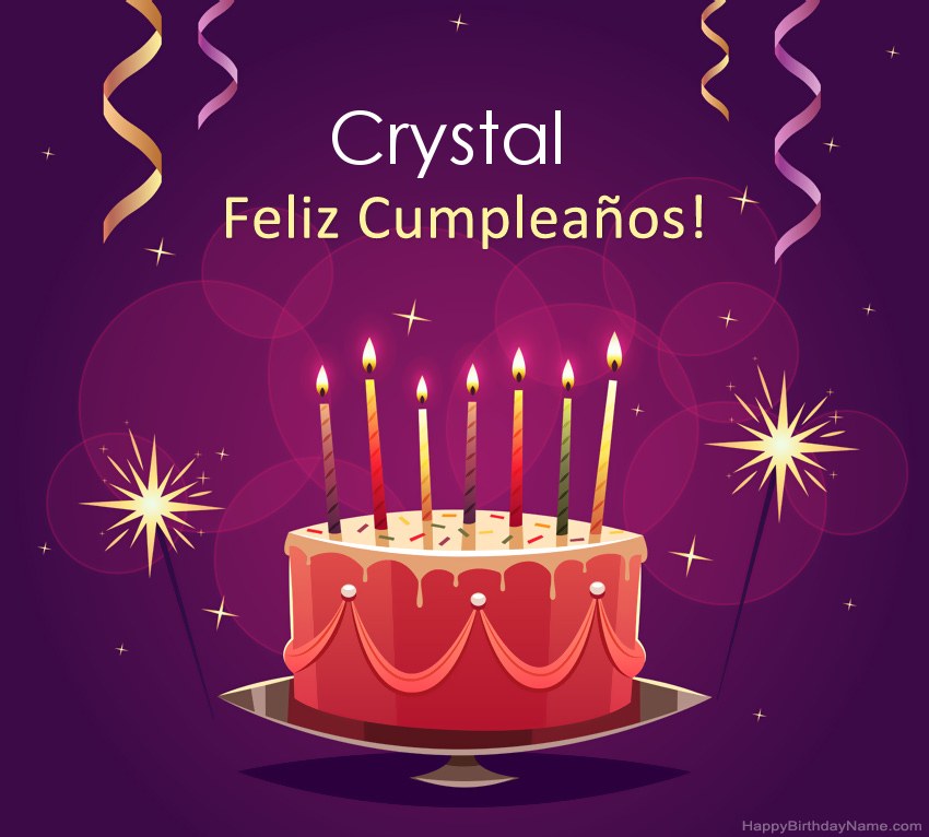 Saludos graciosos para feliz cumpleaños Crystal fotos