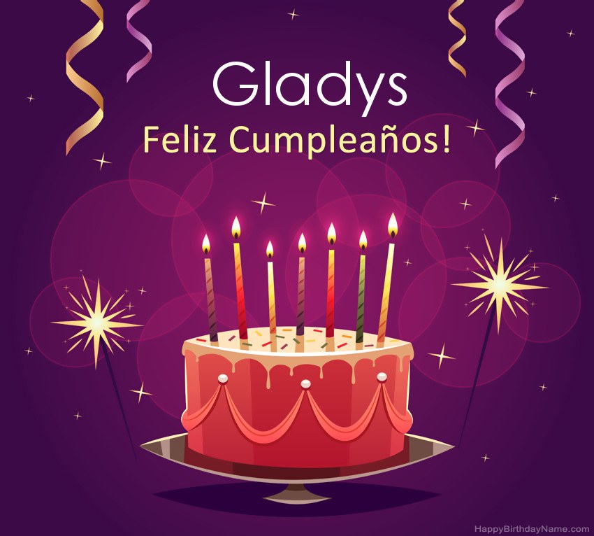 Saludos graciosos para feliz cumpleaños Gladys fotos