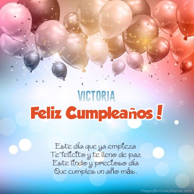 Poemas en cumpleaños para Victoria