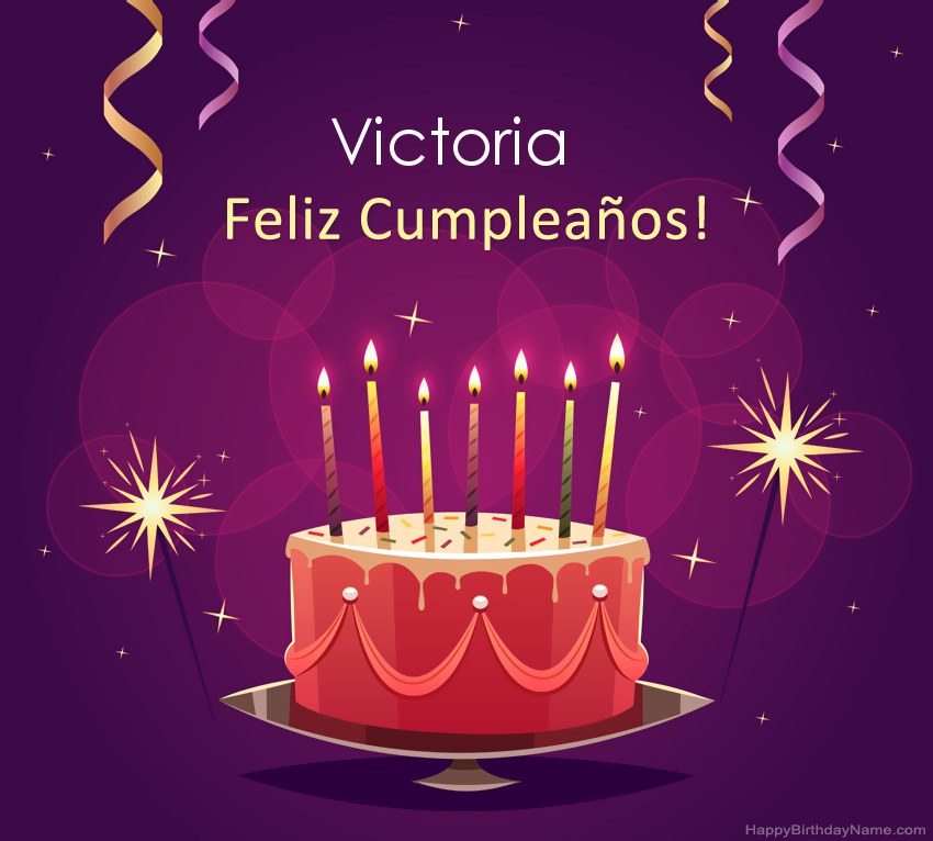 Saludos graciosos para feliz cumpleaños Victoria fotos