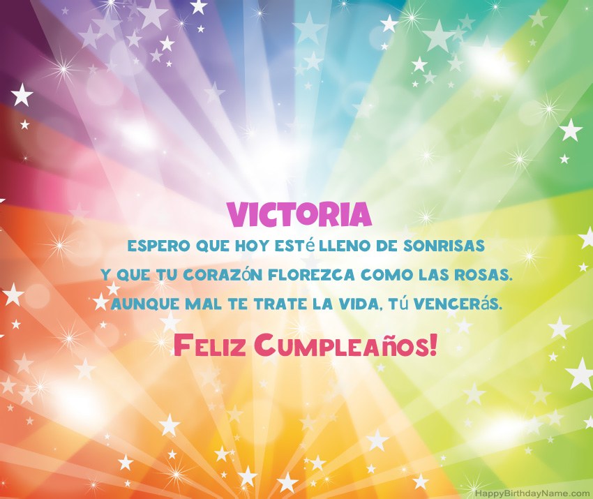 Hermosas tarjetas de feliz cumpleaños para Victoria