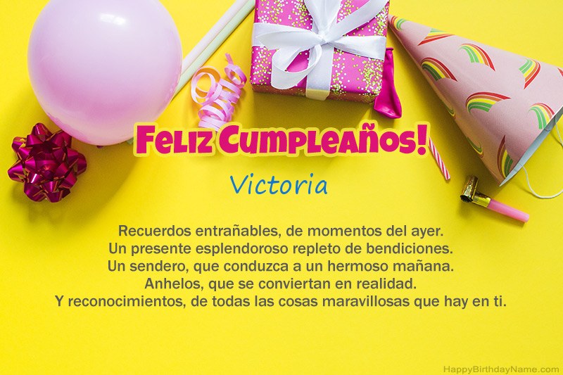 Feliz cumpleaños Victoria en prosa