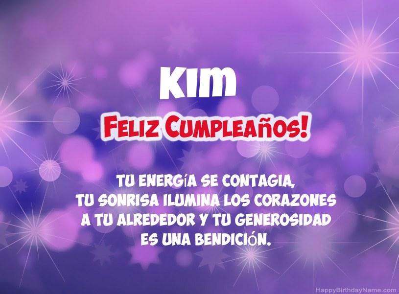 Hermosas imágenes para el feliz cumpleaños de Kim