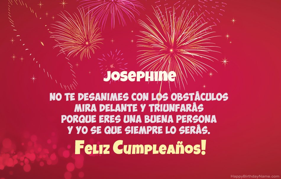 Feliz cumpleaños Josephine, hermosos poemas