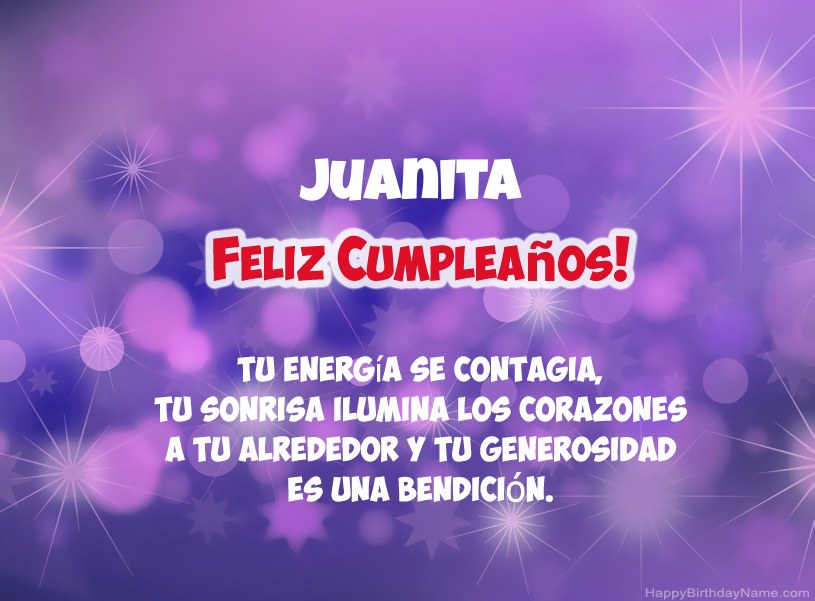 Hermosas imágenes para el feliz cumpleaños de Juanita