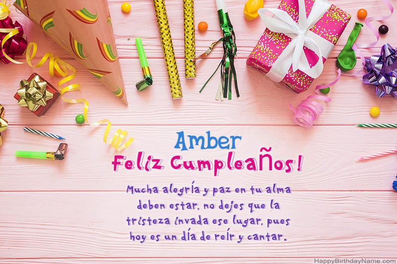 Descargar Happy Birthday card Amber gratis