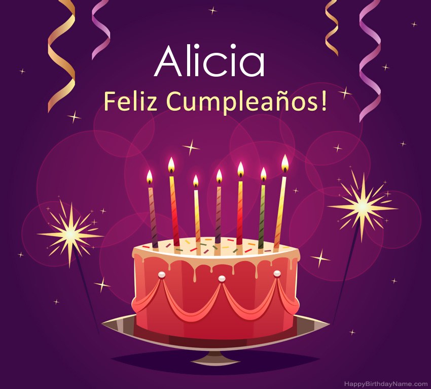 Saludos graciosos para feliz cumpleaños Alicia fotos
