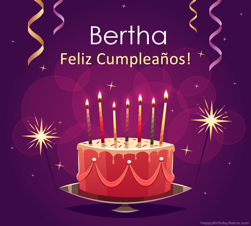 Saludos graciosos para feliz cumpleaños Bertha fotos