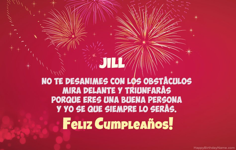 Feliz cumpleaños Jill, hermosos poemas