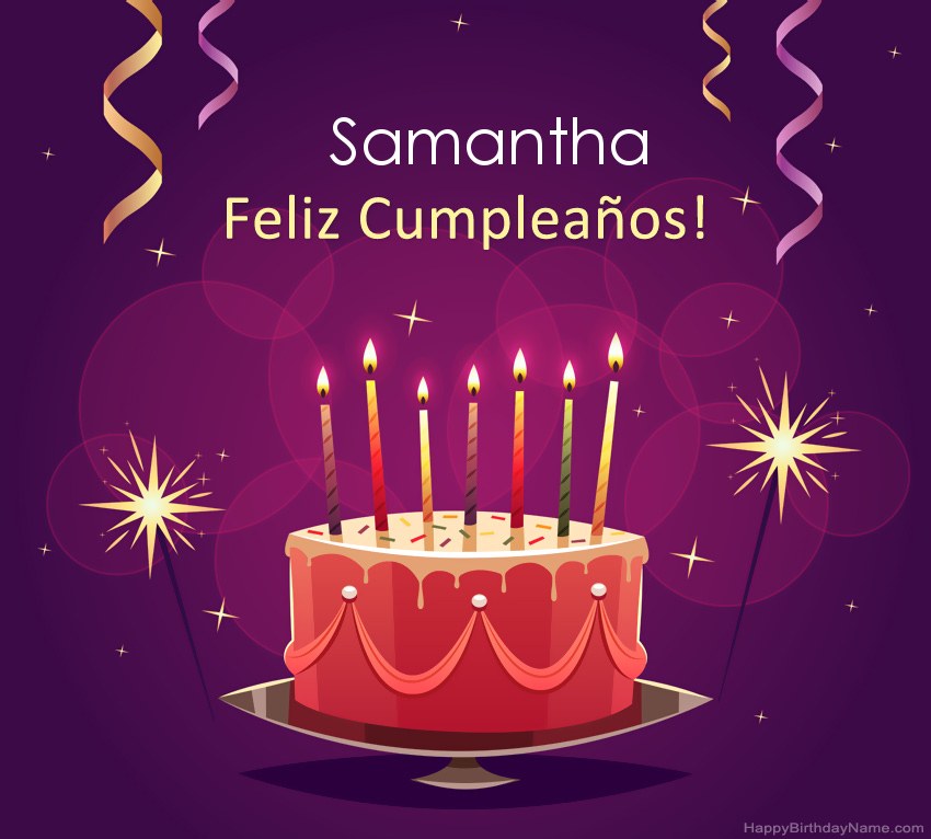 Saludos graciosos para feliz cumpleaños Samantha fotos