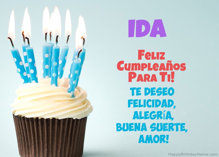 Felicitaciones por el feliz cumpleaños de Ida Felicitaciones por el feliz cumpleaños de Ida
