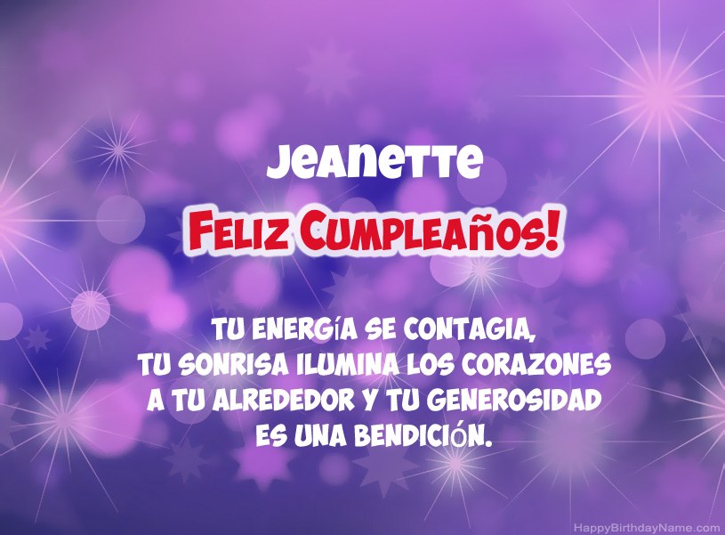 Hermosas imágenes para el feliz cumpleaños de Jeanette Hermosas imágenes para el feliz cumpleaños de Jeanette