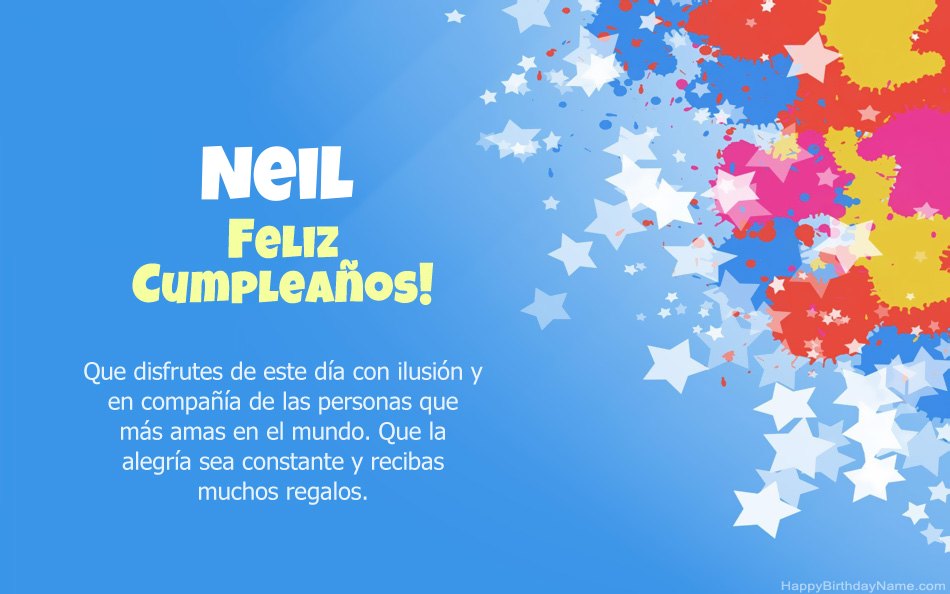 Felicitaciones por el cumpleaños de Neil