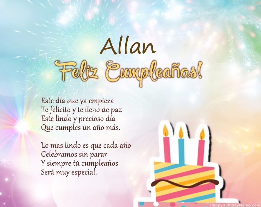 Feliz cumpleaños Allan en verso Feliz cumpleaños Allan en verso