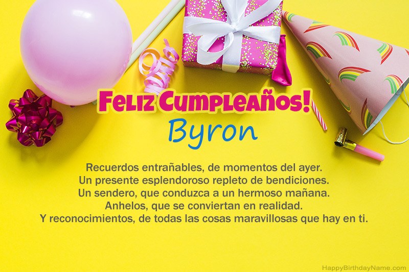 Feliz cumpleaños Byron en prosa Feliz cumpleaños Byron en prosa